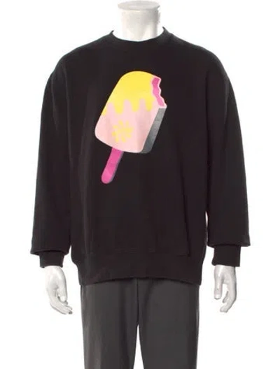 Pre-owned Billionaire Boys Club Graphic Print Crew Neck Sweatshirt In Black