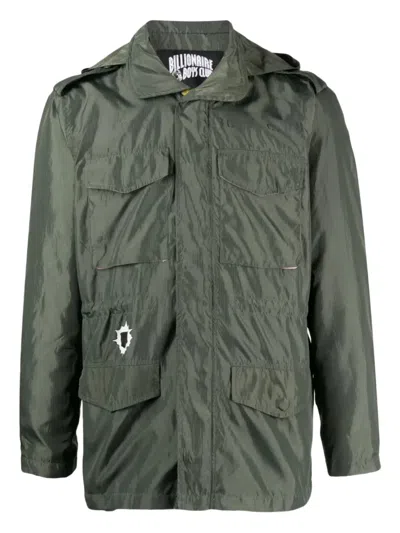Billionaire Boys Club Graphic-print Hooded Jacket In Green
