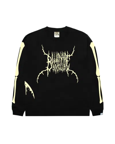 Billionaire Boys Club Kids' Grim Reaper Glow-in-the-dark Tee In Black