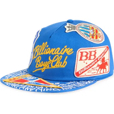 Billionaire Boys Club Helmet Embroidered Snapback Cap In Lapis Blue