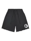 Billionaire Boys Club Helmet Frayed Shorts In Black