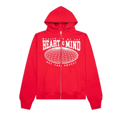Pre-owned Billionaire Boys Club Hmu Zip Front Hoodie 'red' | Men's Size Xxl