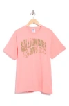 Billionaire Boys Club Inked Arch Logo Graphic Cotton T-shirt In Pink
