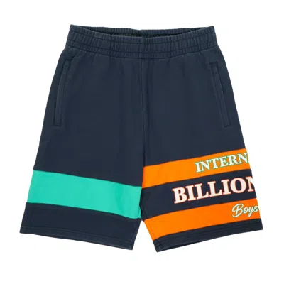 Billionaire Boys Club Internazionale Panelled Sweatshorts Navy In Blue