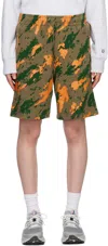 Billionaire Boys Club Khaki Camo Print Shorts In Green