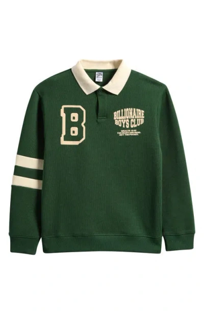 Billionaire Boys Club Kids' Academic Long Sleeve Polo In Green