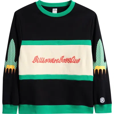 Billionaire Boys Club Kids' Albatross Cotton Blend Graphic Sweatshirt In Black