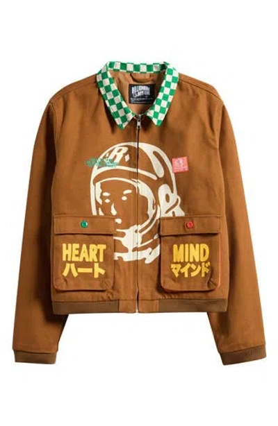 Billionaire Boys Club Kids' Bb Buggy Cotton Work Jacket In Tobacco Brown