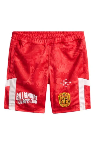 Billionaire Boys Club Kids' Bb Captain Mesh Soccer Shorts In Red
