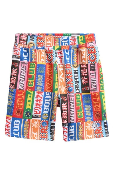 Billionaire Boys Club Kids' Bb Legacy Pull-on Cotton Shorts In Multi