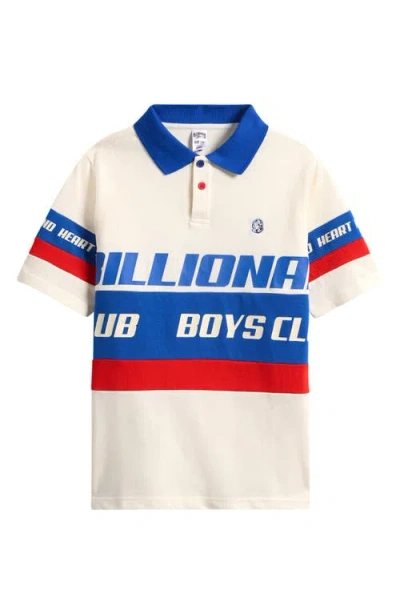 Billionaire Boys Club Kids' Bb Striker Cotton Polo In White