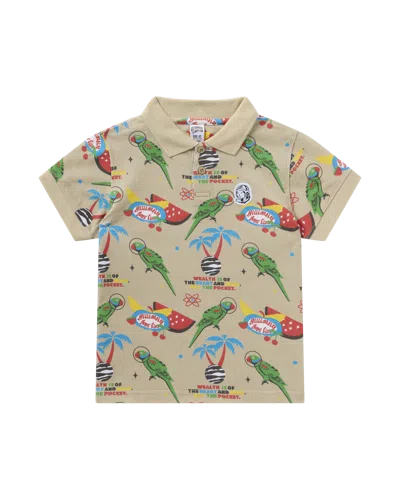Billionaire Boys Club Kids Birdie Polo In Neutral