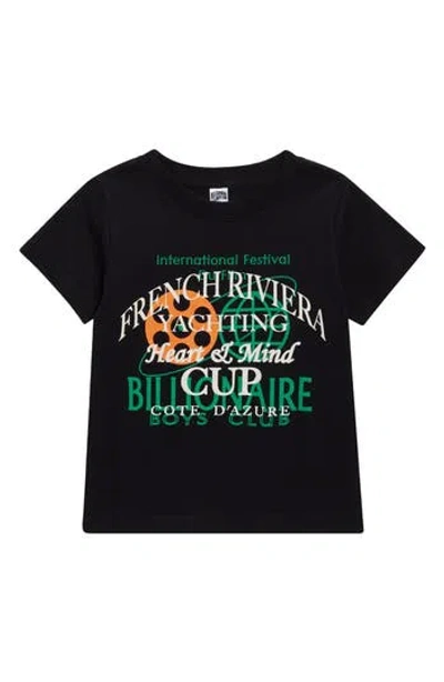 Billionaire Boys Club Kids' Cannes Cotton Graphic T-shirt In Black