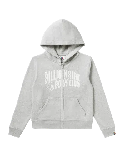 Billionaire Boys Club Kids Classic Curve Logo Zip Hoodie In Gray