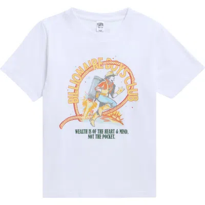 Billionaire Boys Club Kids' Old Frontier Cotton Graphic T-shirt In Gray