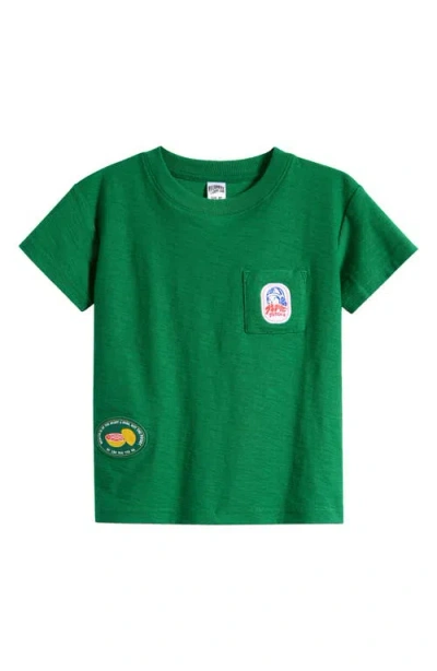 Billionaire Boys Club Kids Produce Cotton Pocket T-shirt In Green