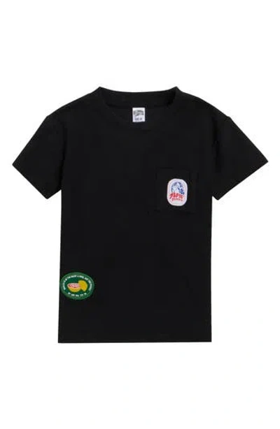 Billionaire Boys Club Kids Produce Cotton Pocket T-shirt In Black