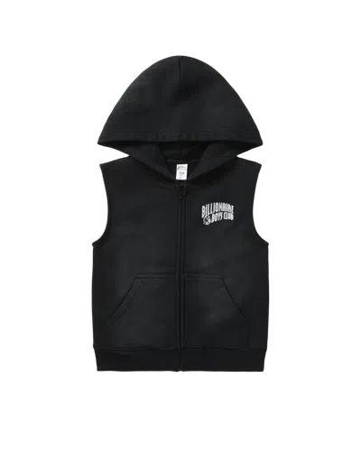 Billionaire Boys Club Kids Sleeveless Zip Hoodie In Black