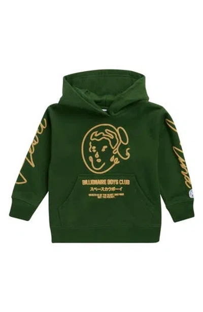 Billionaire Boys Club Kids' Space Rodeo Cotton Graphic Hoodie In Green