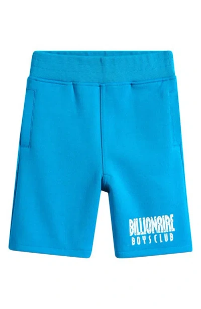 Billionaire Boys Club Kids' Straight Font Logo Sweat Shorts In Blue