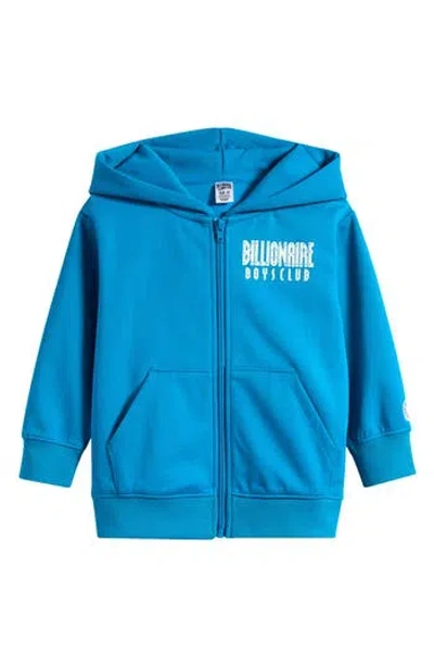 Billionaire Boys Club Kids Straight Font Zip Hoodie In Blue