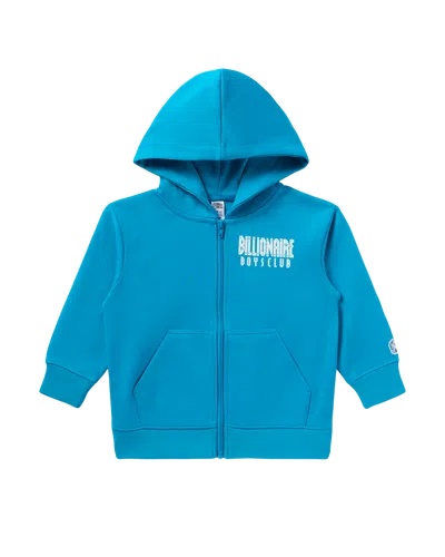 Billionaire Boys Club Kids Straight Font Zip Hoodie In Blue