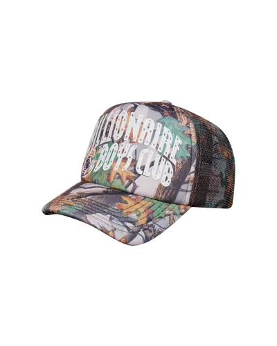 Billionaire Boys Club Kids Tree Camo Arch Logo Trucker Cap In Multi