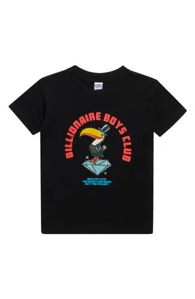 Billionaire Boys Club Kids' Wealth Cotton Graphic T-shirt In Black
