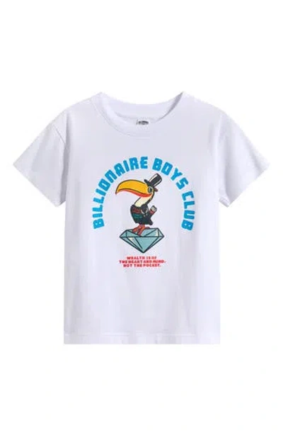 Billionaire Boys Club Kids' Wealth Cotton Graphic T-shirt In White
