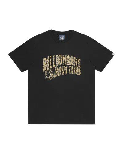 Billionaire Boys Club Kids' Leopard Print Arch Logo T-shirt In Black