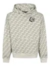 Billionaire Boys Club Logo-patch Geometric-pattern Hoodie In Gray