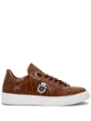 Billionaire Boys Club Logo-patch Leather Sneakers In Brown