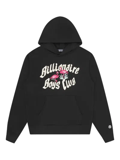 Billionaire Boys Club Flamingo Hooded Cotton Sweatshirt In Black