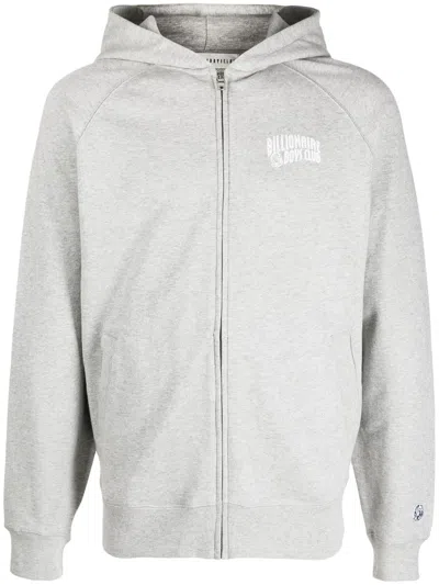 Billionaire Boys Club Logo-print Zip-up Hoodie In Grey