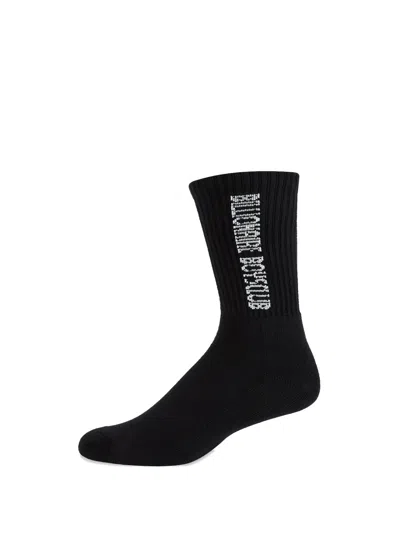 Billionaire Boys Club Kids' Logo Ribbed Socks In Black
