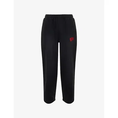 Billionaire Boys Club Mens Washed Black Over Arch Logo-print Cotton-jersey Joggers Xl