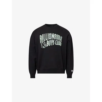 Billionaire Boys Club Mens Black Tritone Arch Logo-print Crewneck Cotton-jersey Sweatshirt