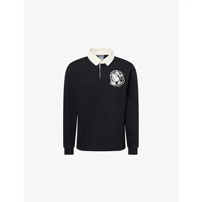 Billionaire Boys Club Mens Black Astro Patch Rugby Long-sleeves Cotton-jersey Shirt