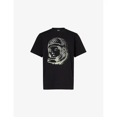 Billionaire Boys Club Mens Glow Astro Short-sleeve Cotton T-shirt Black Xxl