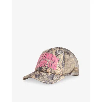 Billionaire Boys Club Mens Diamonds & Dollars Tree Camo Arch-logo Mesh Trucker Cap In Brown