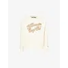 Billionaire Boys Club Mens Ecru Script Logo Crewneck Cotton-jersey Sweatshirt