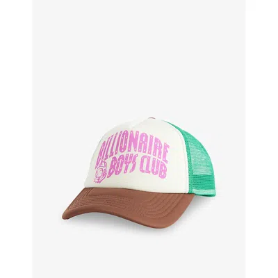 Billionaire Boys Club Mens Ecru/brown Contrast Logo-print Woven Trucker Cap