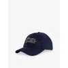 Billionaire Boys Club Mens Navy Script-logo Wool-blend Baseball Cap In Blue