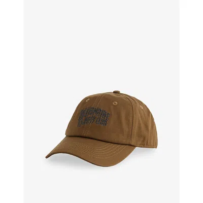 Billionaire Boys Club Mens Olive Ecru Logo-embroidered Cotton Baseball Cap In Brown