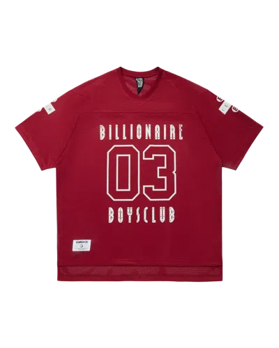 Billionaire Boys Club Kids' Mesh Football T-shirt In Red