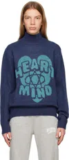 Billionaire Boys Club Navy Heart And Mind Turtleneck In Navy