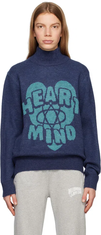 Billionaire Boys Club Navy Heart And Mind Turtleneck
