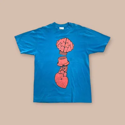 Pre-owned Billionaire Boys Club Og 2008 Bbc Icecream “heart And Mind” Tee In Blue