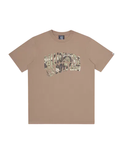 Billionaire Boys Club Kids' Overlay Camo Fill Arch Logo T-shirt In Brown
