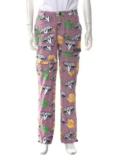 Pre-owned Billionaire Boys Club Printed Cargo Pants In Pink